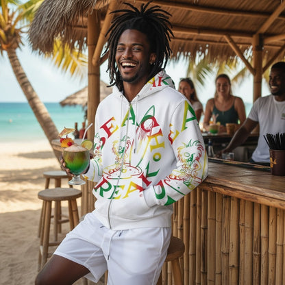 THE ISLANDER BEACH FREAK SPLASH'D© ZIP-UP HOODIE