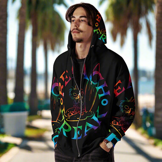 TIE-DYE BEACH FREAK© SPLASH'D© ZIP-UP HOODIE