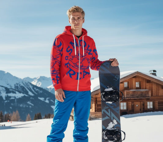 BLUE SNOW FREAK SPLASH'D© ZIP-UP HOODIE