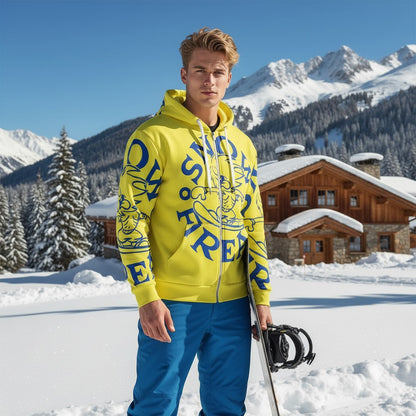 BLUE SNOW FREAK SPLASH'D© ZIP-UP HOODIE