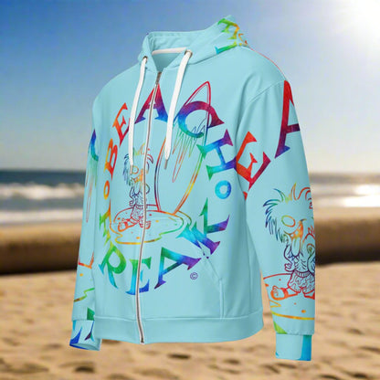 TIE-DYE BEACH FREAK© SPLASH'D© ZIP-UP HOODIE