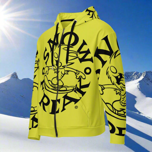 BLACK SNOW FREAK© SPLASH'D© ZIP-UP HOODIE