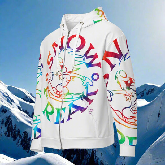 TIE-DYE SNOW FREAK© SPLASH'D© ZIP-UP HOODIE