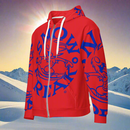 BLUE SNOW FREAK© SPLASH'D© ZIP-UP HOODIE