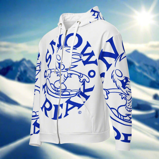 BLUE SNOW FREAK© SPLASH'D© ZIP-UP HOODIE
