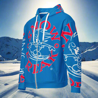 RED & WHITE SNOW FREAK© SPLASH'D© ZIP-UP HOODIE