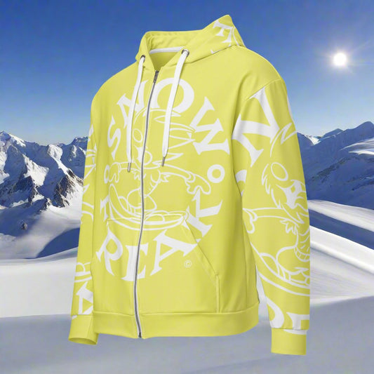 WHITE SNOW FREAK© SPLASH'D© ZIP-UP HOODIE