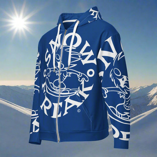 WHITE SNOW FREAK© SPLASH'D© ZIP-UP HOODIE