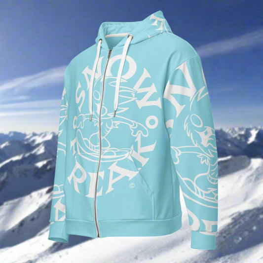 WHITE SNOW FREAK© SPLASH'D© ZIP-UP HOODIE