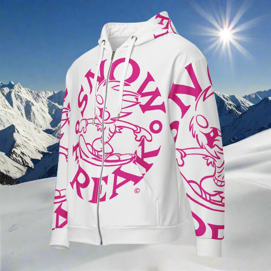 PINK SNOW FREAK© SPLASH'D© ZIP-UP HOODIE
