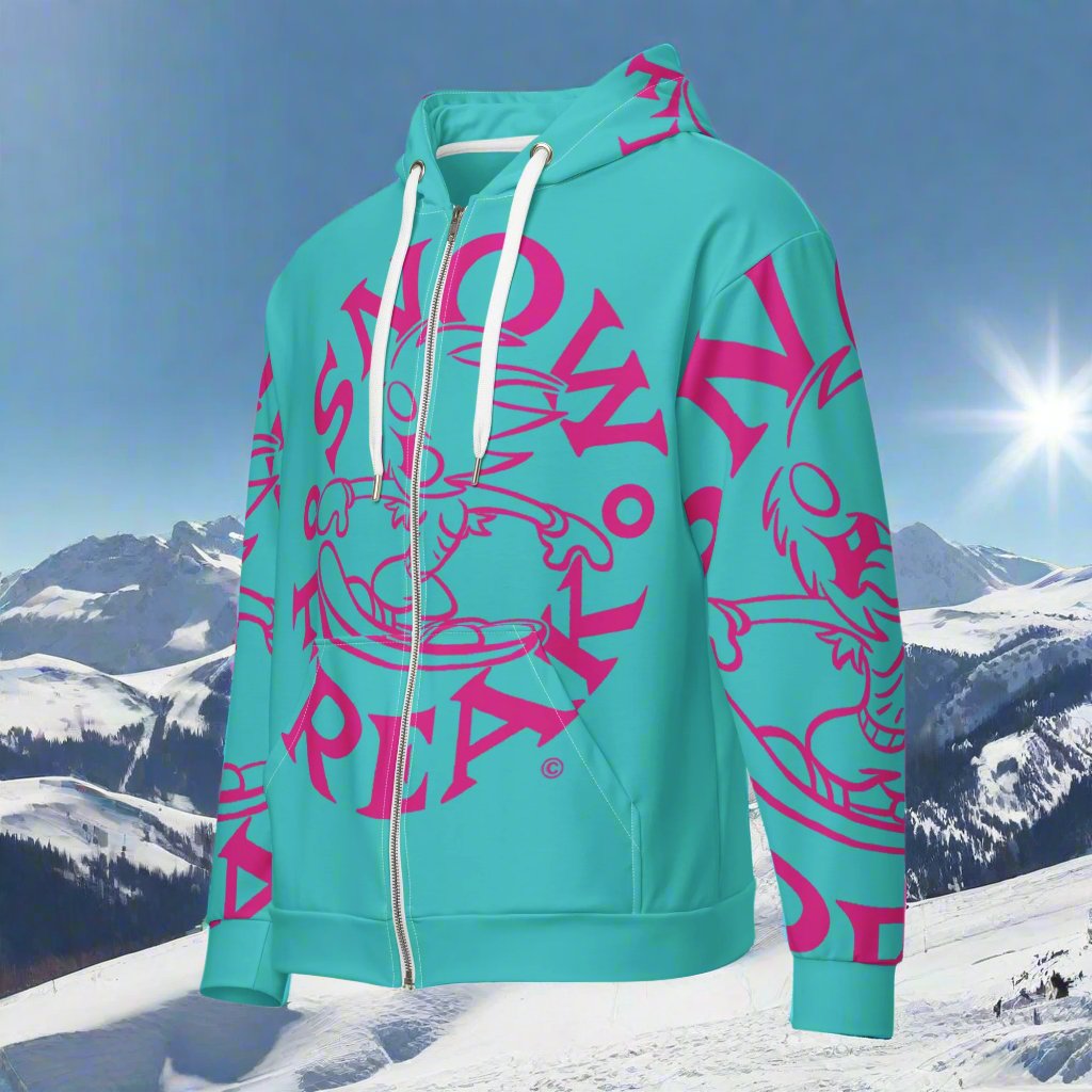 PINK SNOW FREAK© SPLASH'D© ZIP-UP HOODIE