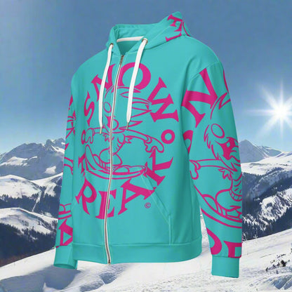 PINK SNOW FREAK© SPLASH'D© ZIP-UP HOODIE