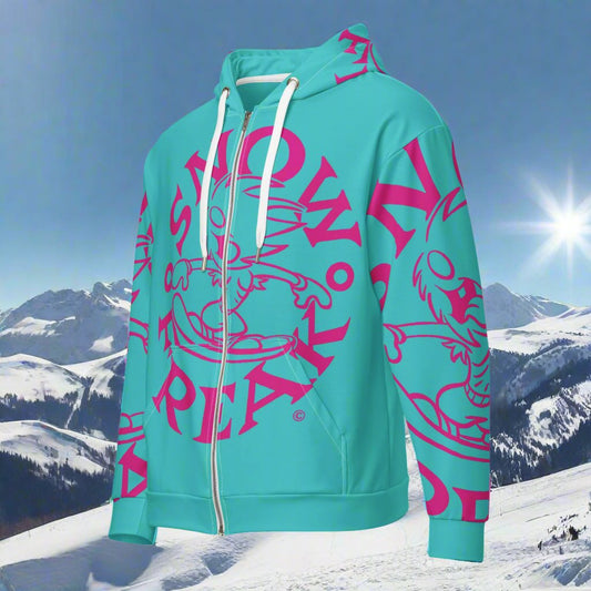PINK SNOW FREAK© SPLASH'D© ZIP-UP HOODIE
