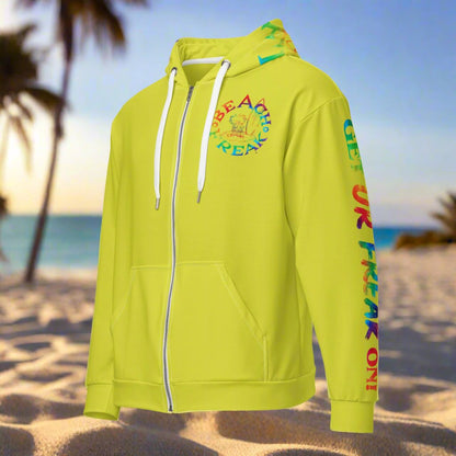 TIE-DYE BEACH FREAK© TRADITIONAL ZIP-UP HOODIE