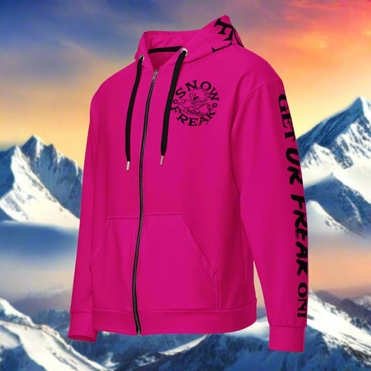 BLACK SNOW FREAK© TRADITIONAL ZIP-UP HOODIE