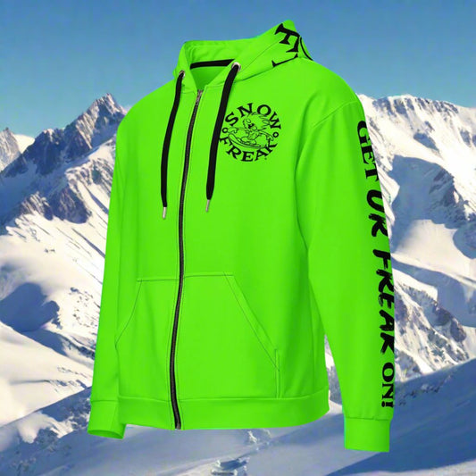BLACK SNOW FREAK© TRADITIONAL ZIP-UP HOODIE