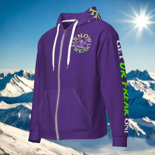 PURPLE SNOW FREAK© TRADITIONAL ZIP-UP HOODIE