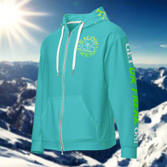 LIME & YELLOW SNOW FREAK© TRADITIONAL ZIP-UP HOODIE