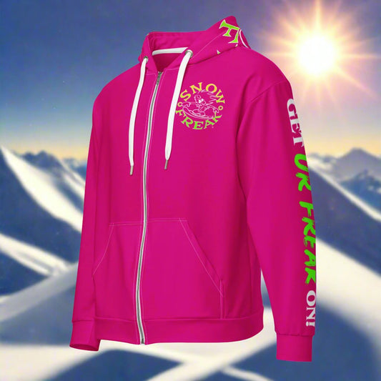 LIME & YELLOW SNOW FREAK© TRADITIONAL ZIP-UP HOODIE