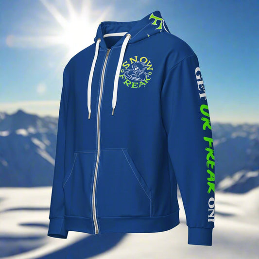 LIME & YELLOW SNOW FREAK© TRADITIONAL ZIP-UP HOODIE