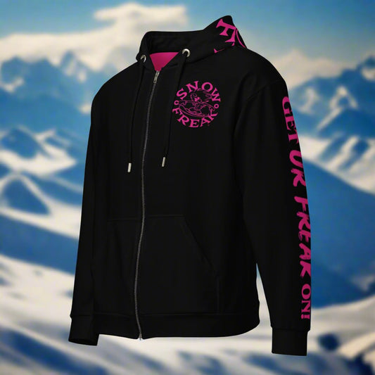 PINK SNOW FREAK© TRADITIONAL ZIP-UP HOODIE