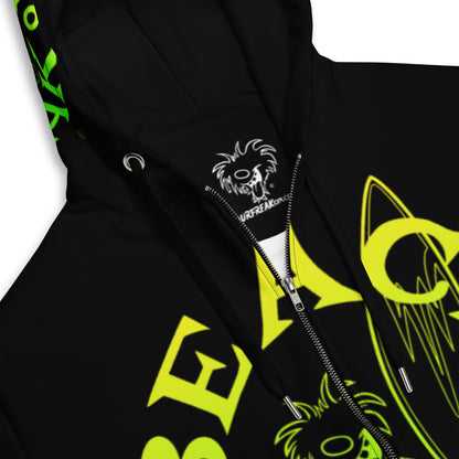 LIME 'N' YELLOW BEACH FREAK© SPLASH'D© ZIP-UP HOODIE