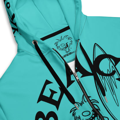 BLACK BEACH FREAK© SPLASH'D© ZIP-UP HOODIE