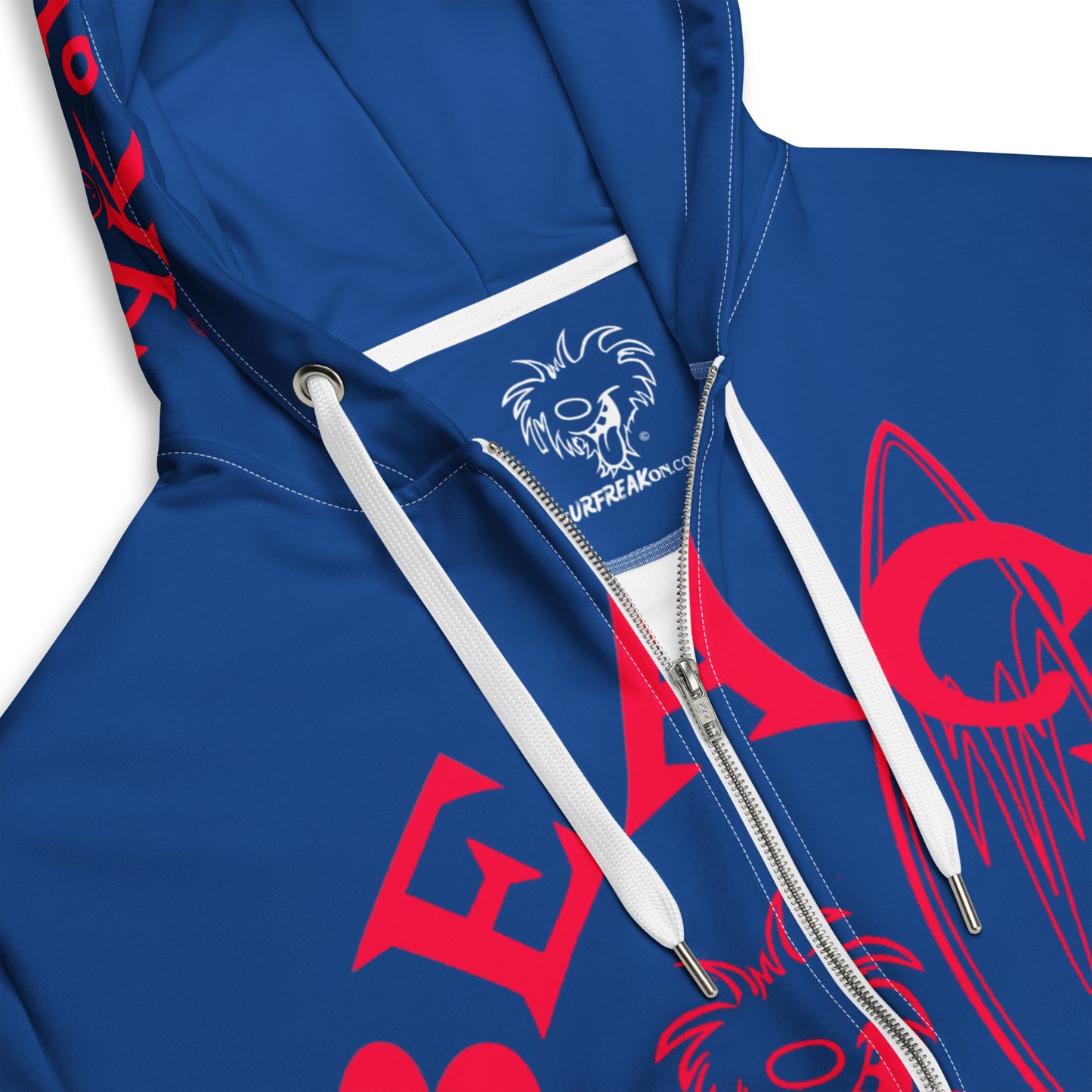 PINK BEACH FREAK© SPLASH'D© ZIP-UP HOODIE