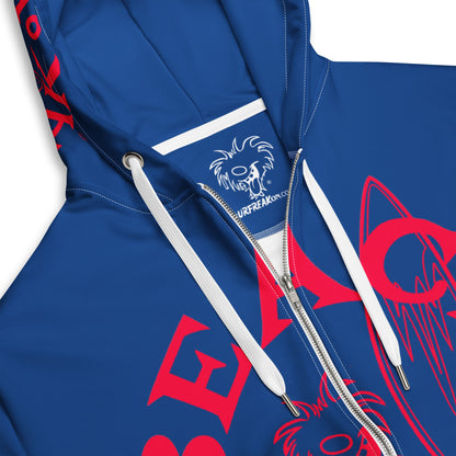 PINK BEACH FREAK© SPLASH'D© ZIP-UP HOODIE
