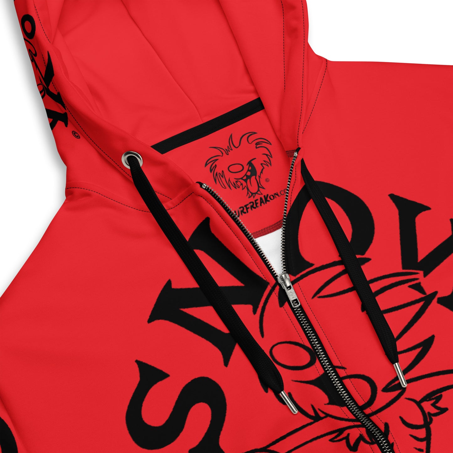 BLACK SNOW FREAK© SPLASH'D© ZIP-UP HOODIE