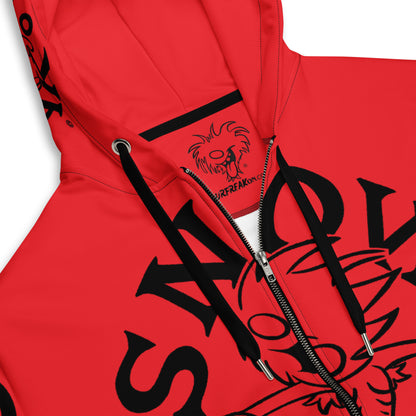 BLACK SNOW FREAK© SPLASH'D© ZIP-UP HOODIE