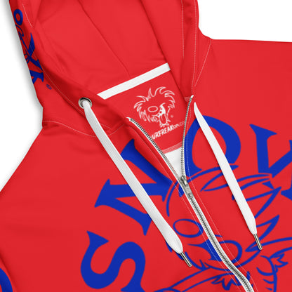 BLUE SNOW FREAK© SPLASH'D© ZIP-UP HOODIE