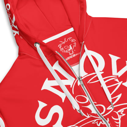 WHITE SNOW FREAK© SPLASH'D© ZIP-UP HOODIE