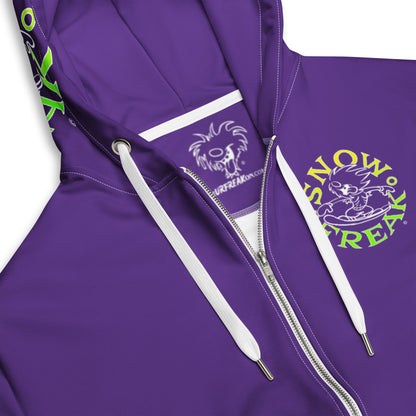 PURPLE SNOW FREAK© TRADITIONAL ZIP-UP HOODIE
