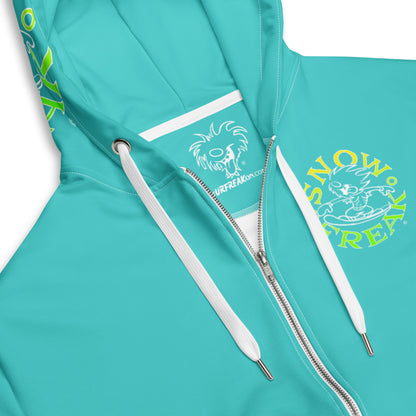 LIME & YELLOW SNOW FREAK© TRADITIONAL ZIP-UP HOODIE