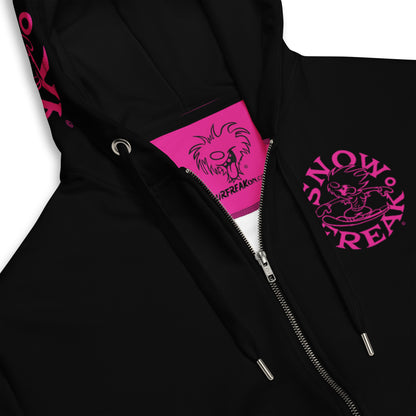 PINK SNOW FREAK© TRADITIONAL ZIP-UP HOODIE