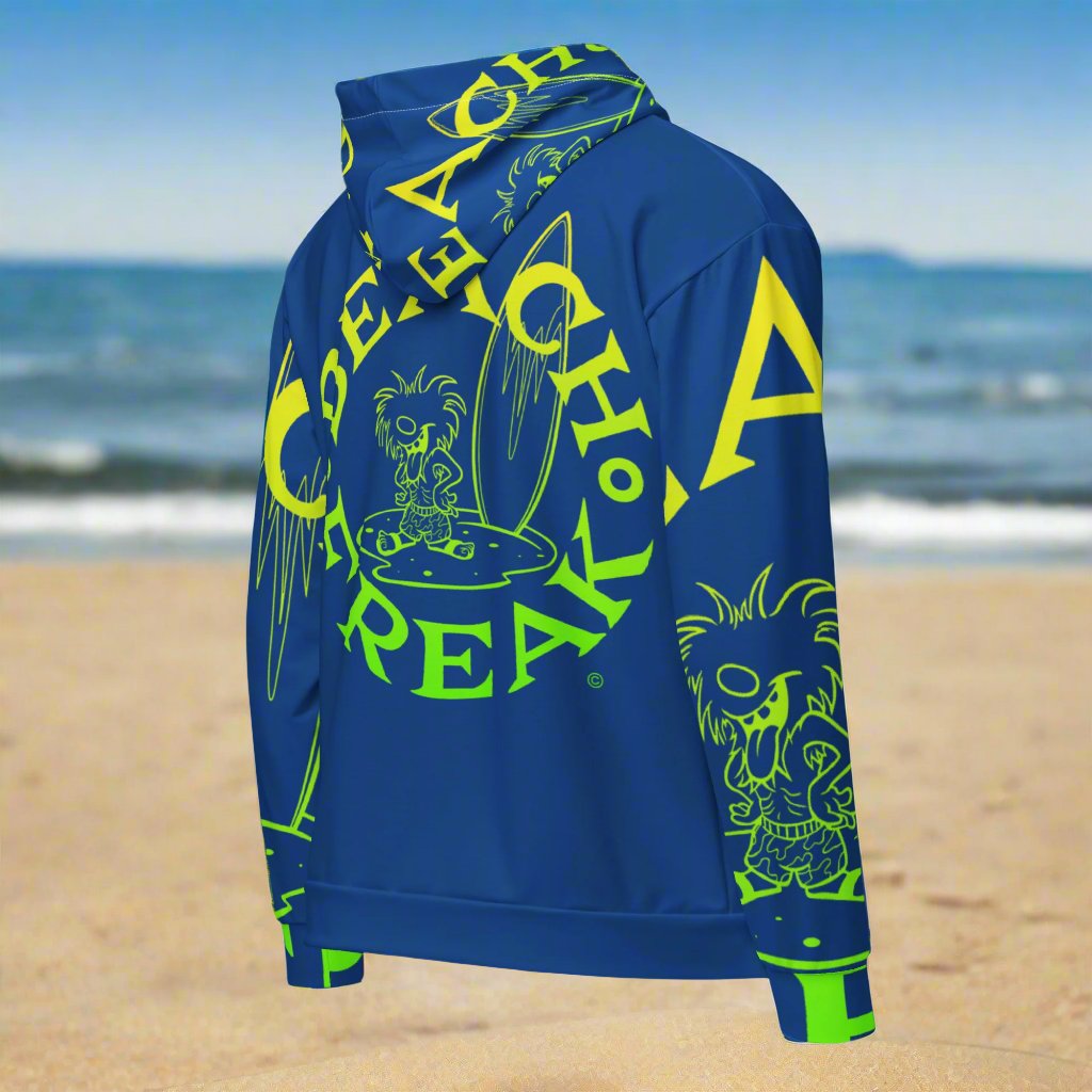 LIME 'N' YELLOW BEACH FREAK© SPLASH'D© ZIP-UP HOODIE