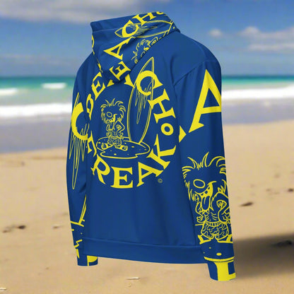 YELLOW BEACH FREAK© SPLASH'D© ZIP-UP HOODIE