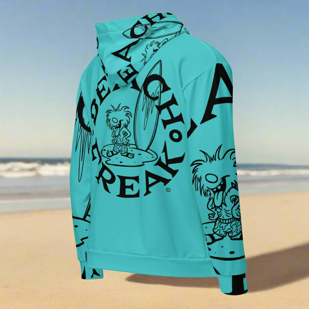 BLACK BEACH FREAK© SPLASH'D© ZIP-UP HOODIE