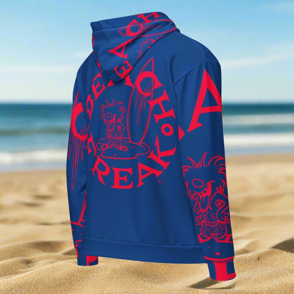 PINK BEACH FREAK© SPLASH'D© ZIP-UP HOODIE