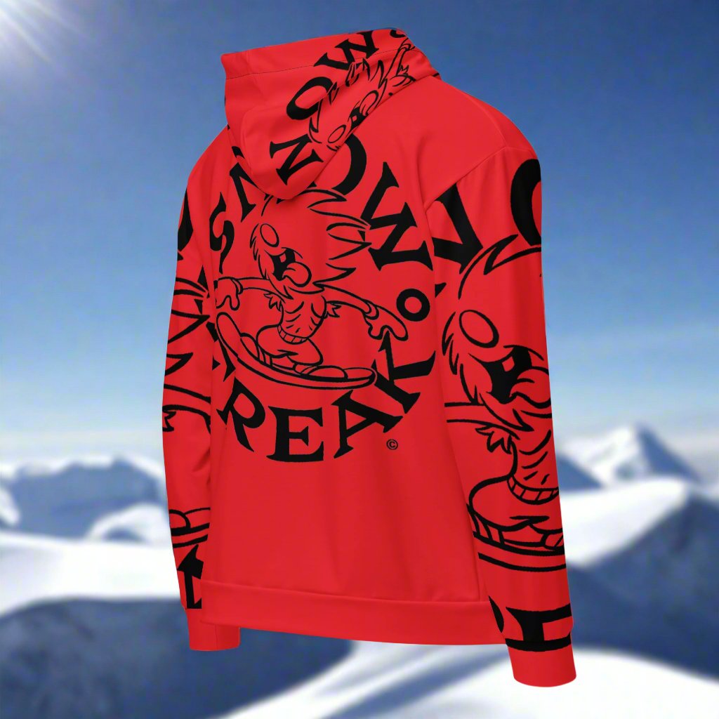 BLACK SNOW FREAK© SPLASH'D© ZIP-UP HOODIE