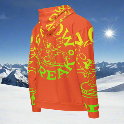 LIME & YELLOW SNOW FREAK© SPLASH'D© ZIP-UP HOODIE