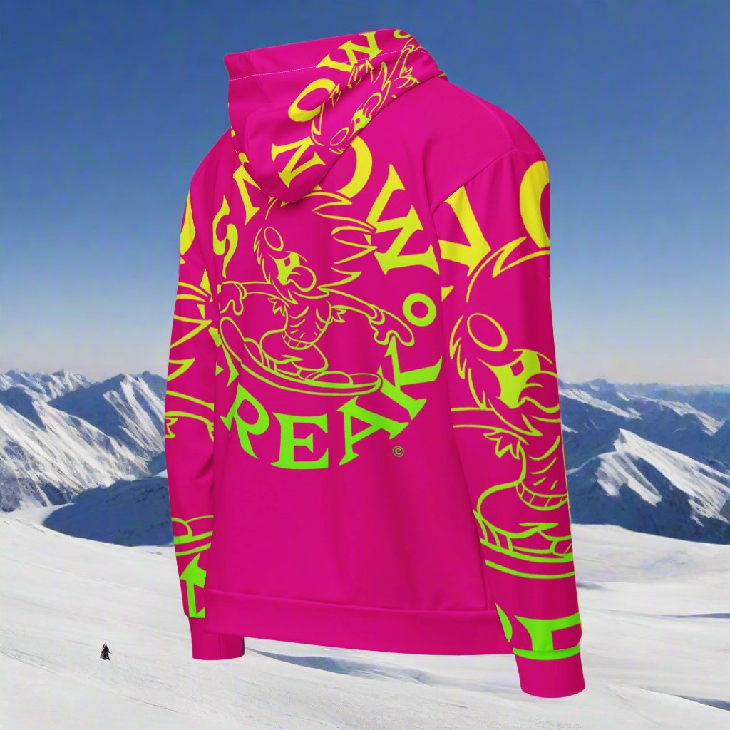 LIME & YELLOW SNOW FREAK© SPLASH'D© ZIP-UP HOODIE
