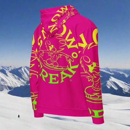 LIME & YELLOW SNOW FREAK© SPLASH'D© ZIP-UP HOODIE