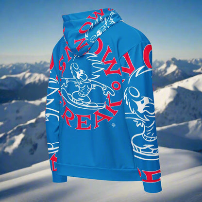 RED & WHITE SNOW FREAK© SPLASH'D© ZIP-UP HOODIE