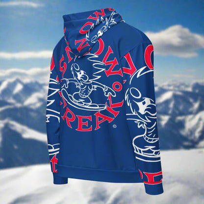 RED & WHITE SNOW FREAK© SPLASH'D© ZIP-UP HOODIE