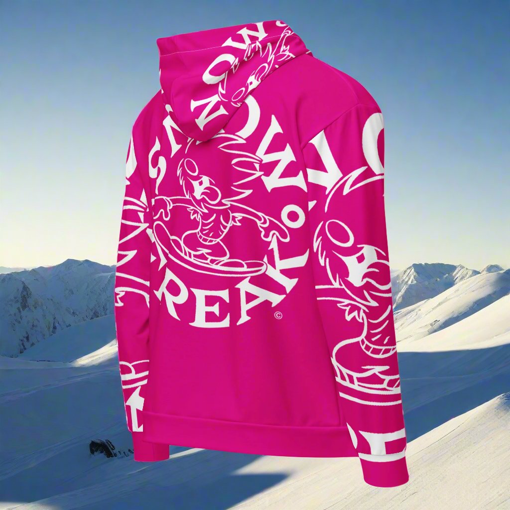 WHITE SNOW FREAK© SPLASH'D© ZIP-UP HOODIE