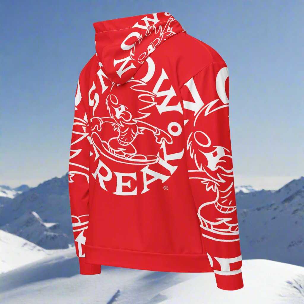 WHITE SNOW FREAK© SPLASH'D© ZIP-UP HOODIE