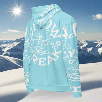WHITE SNOW FREAK© SPLASH'D© ZIP-UP HOODIE