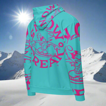 PINK SNOW FREAK© SPLASH'D© ZIP-UP HOODIE